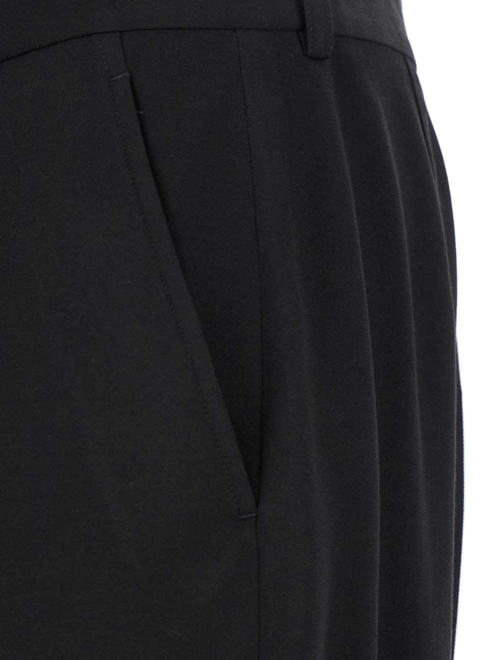 Balenciaga Men Black Pants With Belt Loops In Wool Blend Man BALENCIAGA