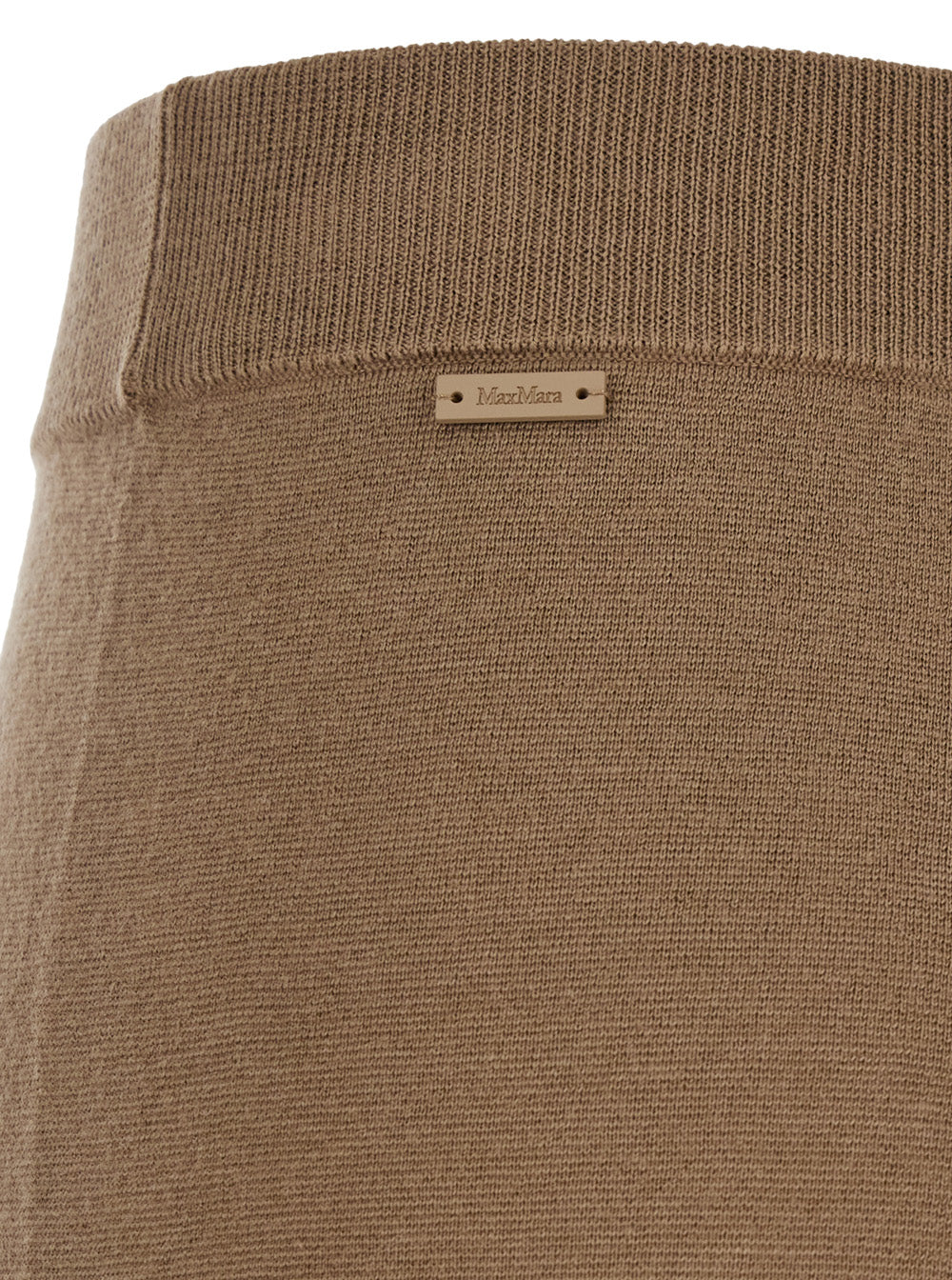 Max Mara Women 'Nigeria' Brown Pants With Elastic Waist And Wide Leg In Wool Woman MAX MARA
