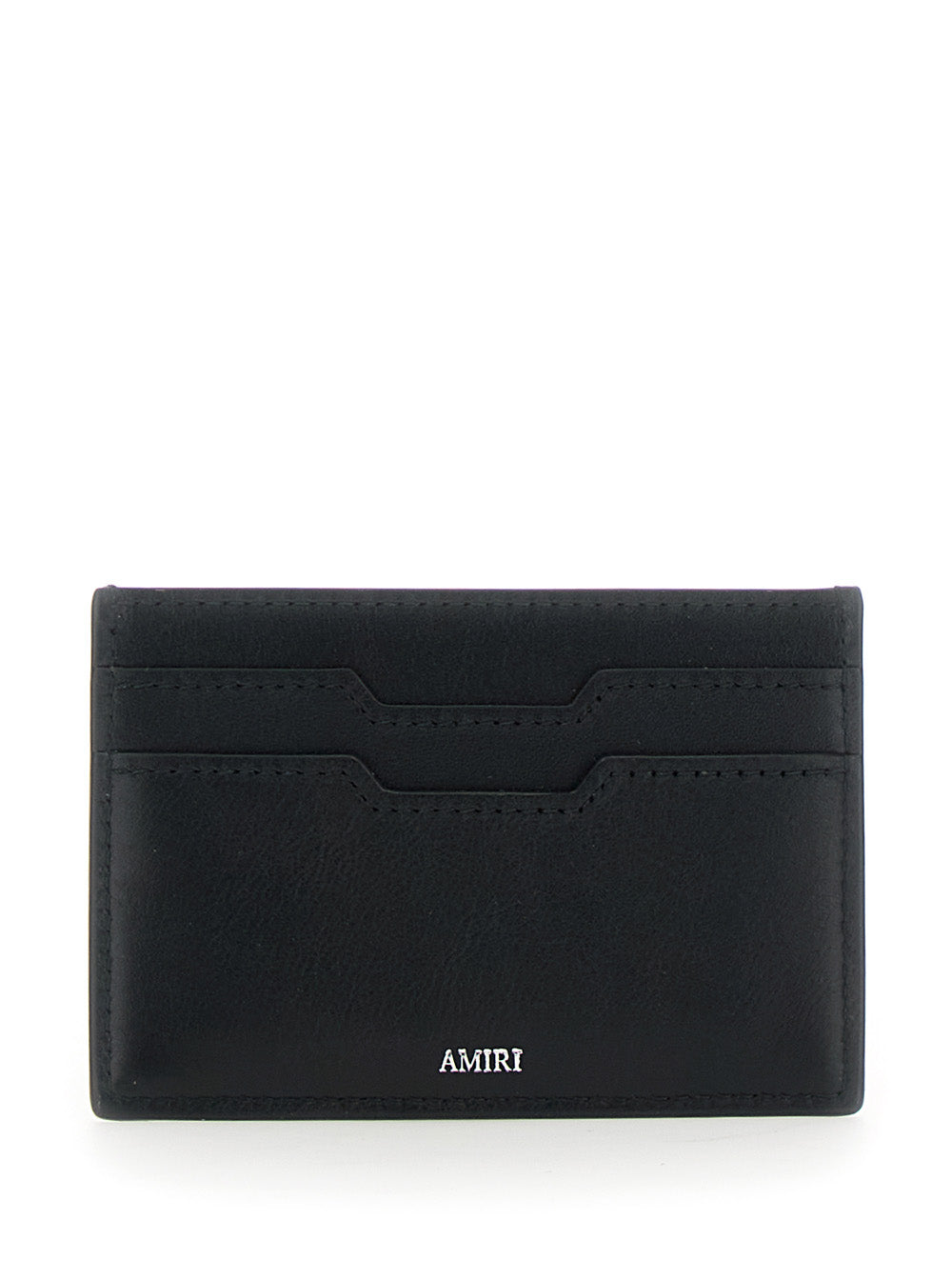 Amiri Men Black Card Holder With Logo Lettering On The Front And Embossed Logo On The Rear In Leather Man AMIRI