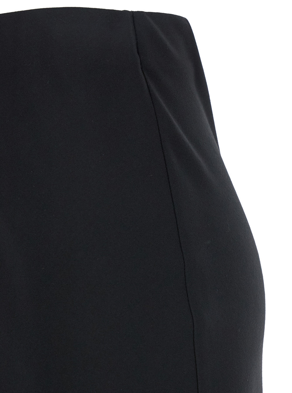 Leplain Women Black Midi Skirt With Concealed Side Zip Closure In Fabric Woman LEPLAIN