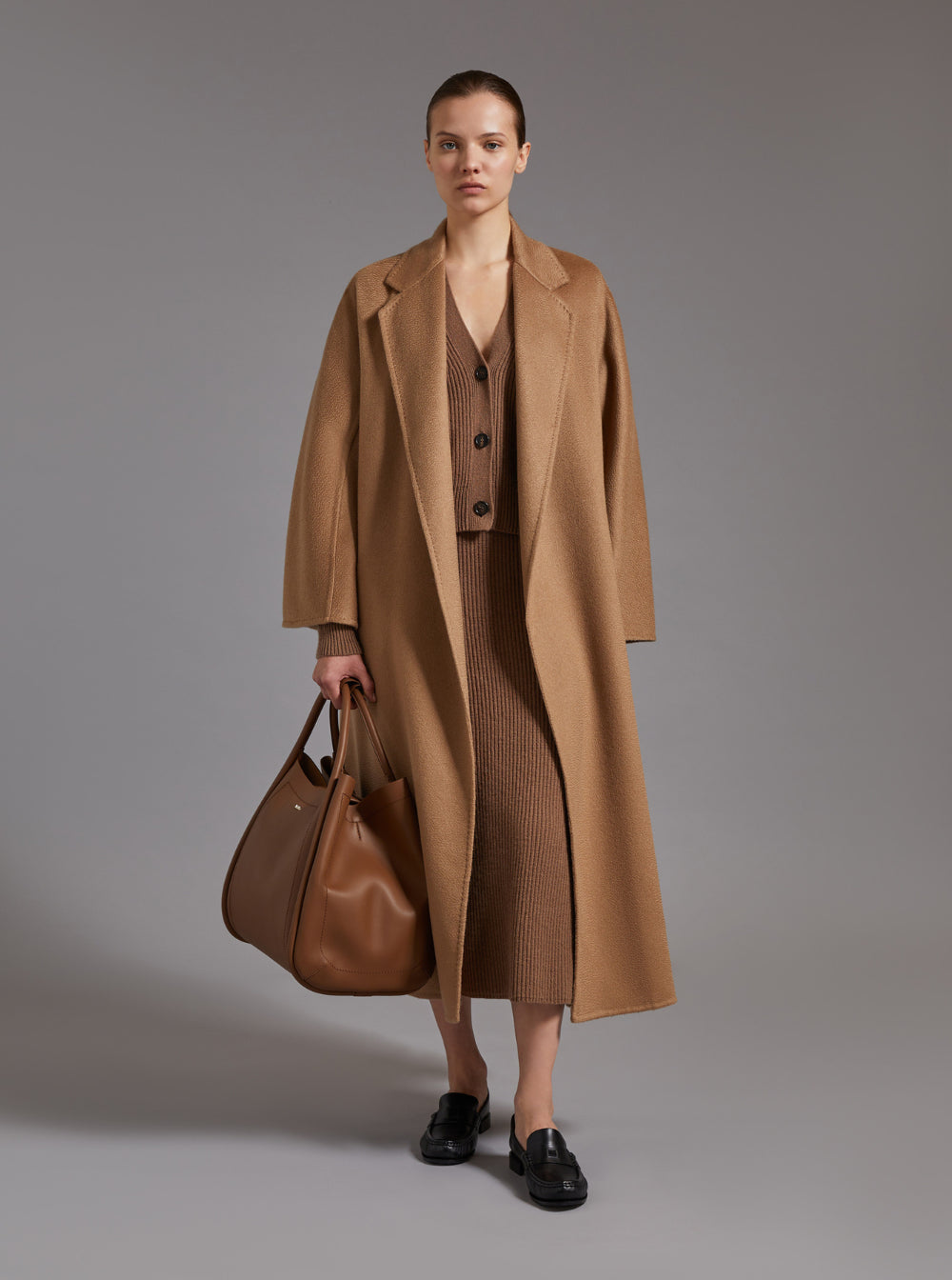 Max Mara Women 'Ludmilla' Beige Coat With Wide Notched Revers In Cashmere Woman MAX MARA