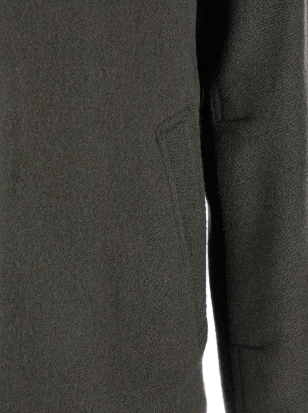 Rick Owens Men 'Brad' Green Jacket With Classic Collar In Wool Man RICK OWENS
