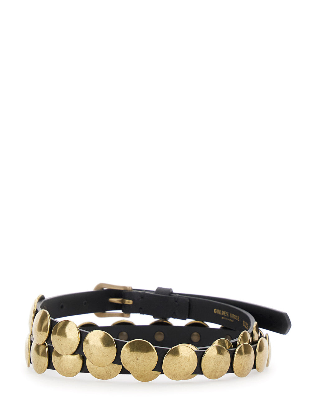 Golden Goose Women 'Trinidad' Black Belt With Pin-Buckle Closure And Stud Details In Leather Woman GOLDEN GOOSE