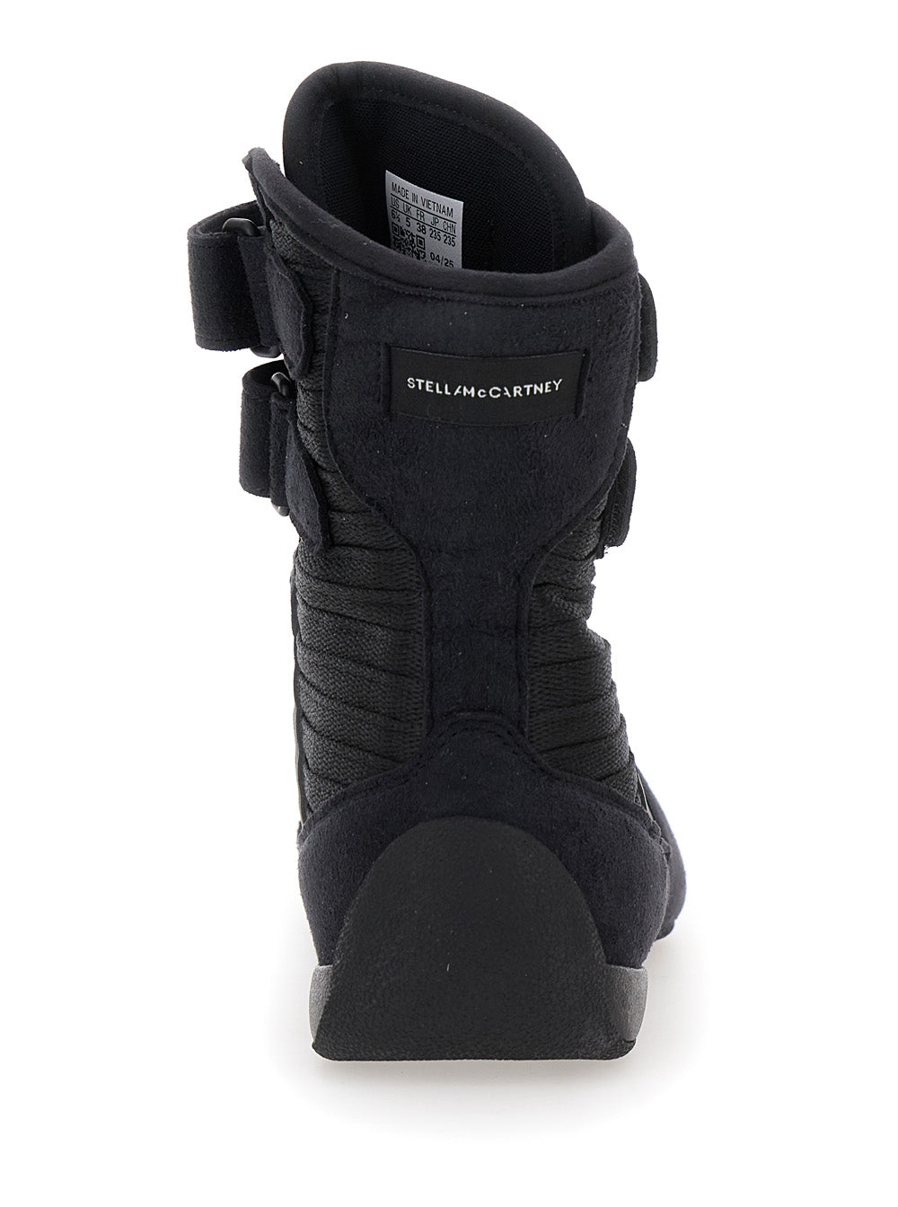 Stella Mccartney Women 'Rasant' Black Sneakers With Strap Closure And Logo Detail On The Side In Tech Fabric Woman STELLA MCCARTNEY