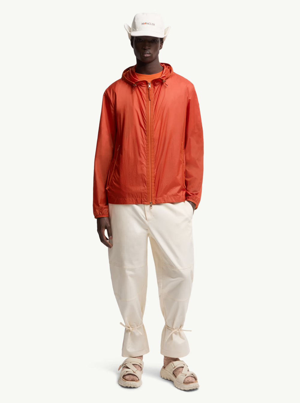 Moncler Genius Men 'Hamlin' Red Jacket With Logo Plaque On The Zip Puller And Logo Patch On The Sleeve In Tech Fabric Man MONCLER GENIUS