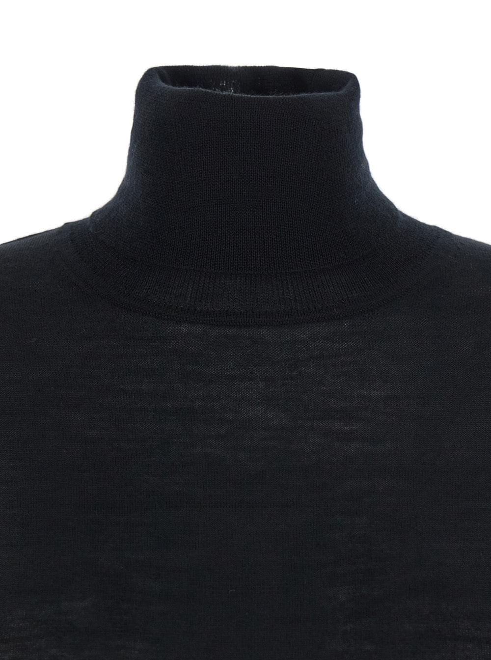 P.A.R.O.S.H. Women Black Turtleneck Sweater In Wool Blend Woman P.A.R.O.S.H.
