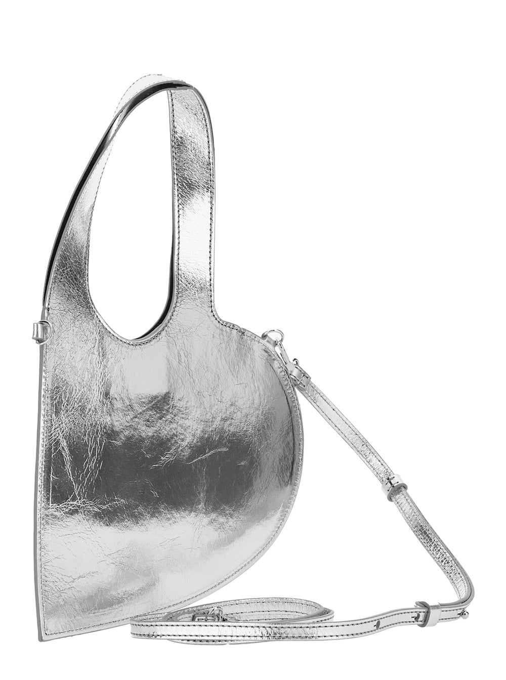 Coperni Women 'Heart' Heart-Shaped Metallic Crossbody Bag With Logo Lettering On The Front And Cut-Out On The Handle In Leather Woman COPERNI