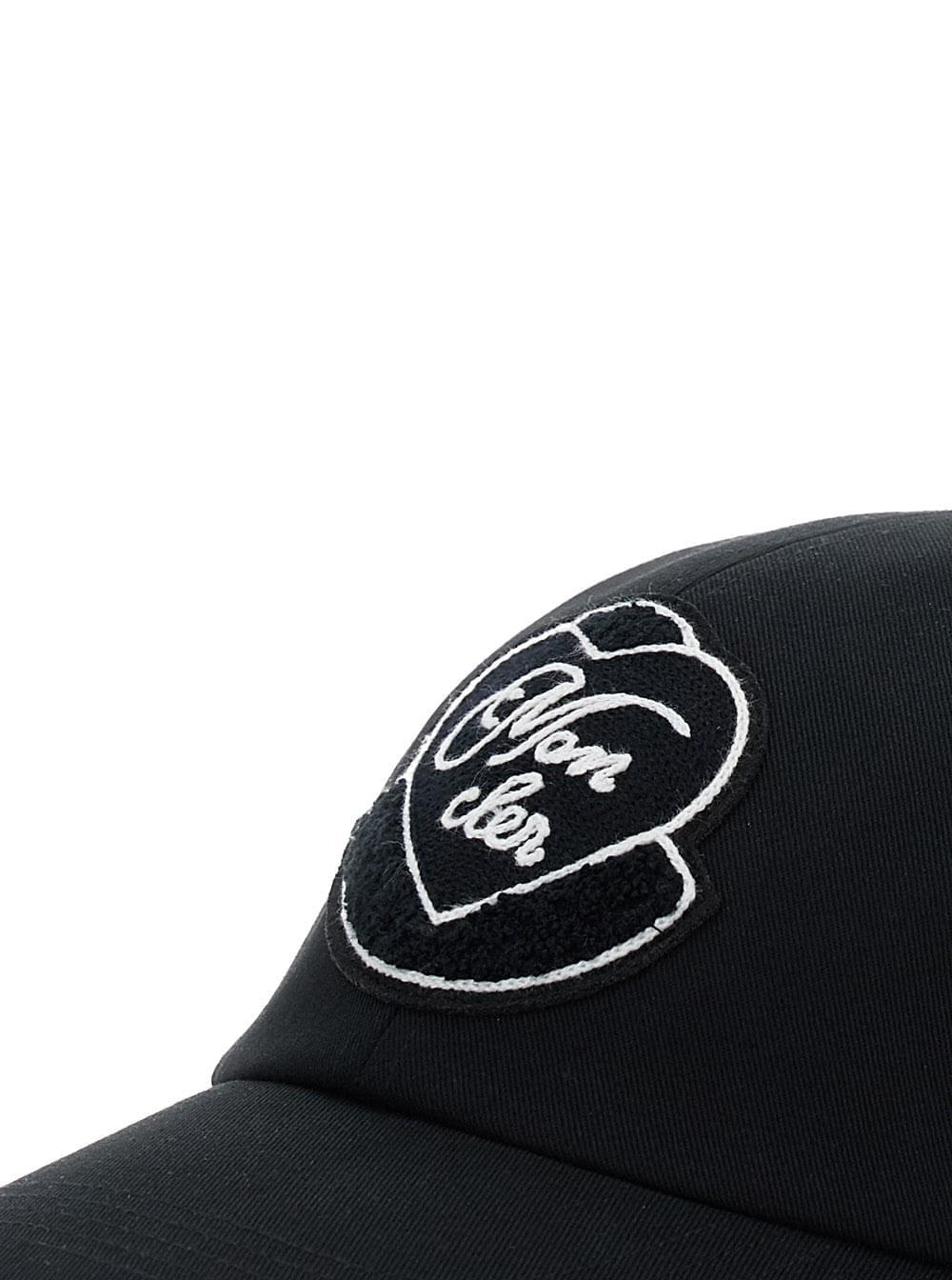 Moncler Women Black Baseball Cap With Logo Embroidery On The Front In Cotton Woman MONCLER