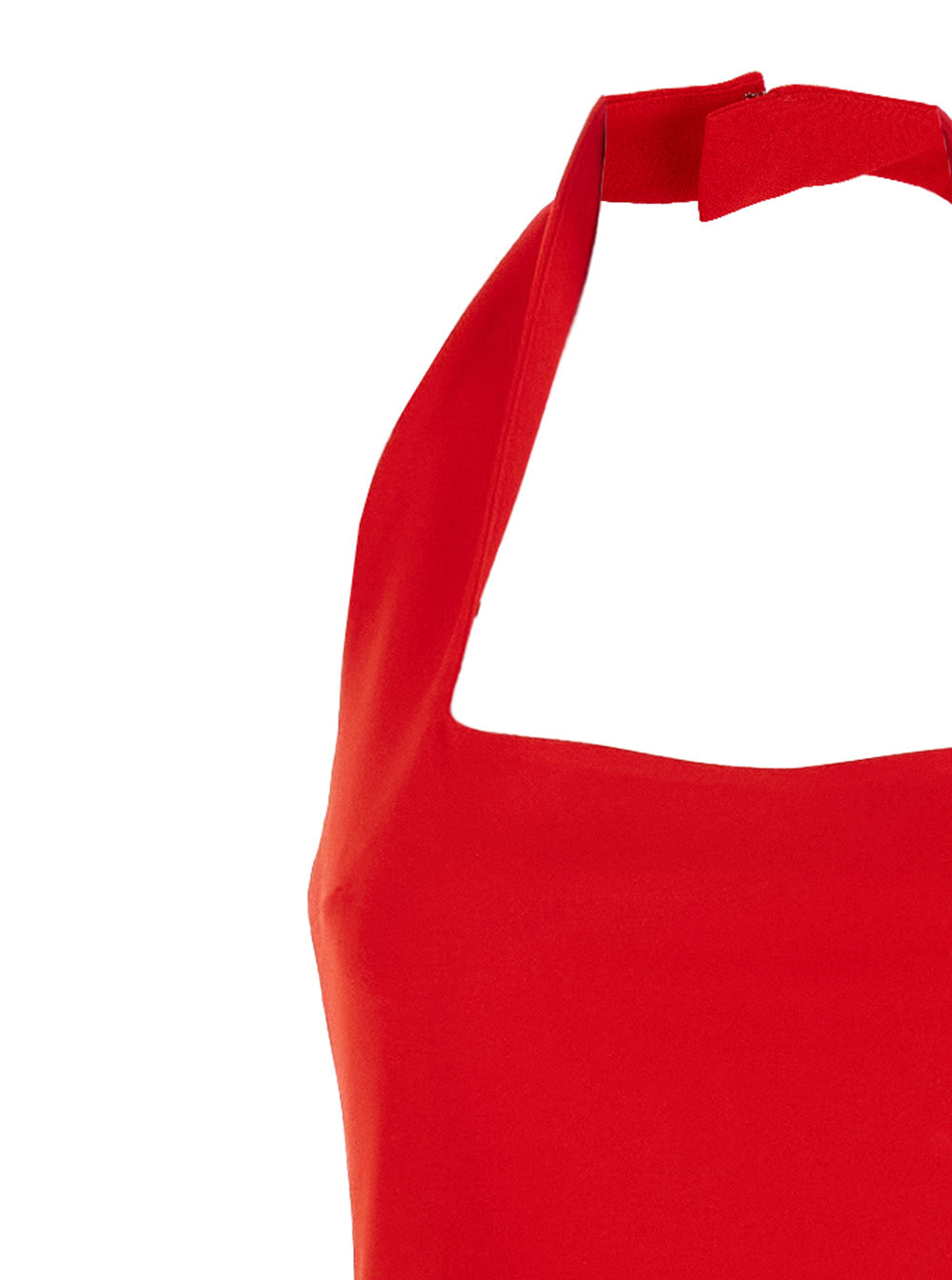 Solace London Women 'Ilona' Red Long Dress With Square Neckline In Twill Woman SOLACE LONDON