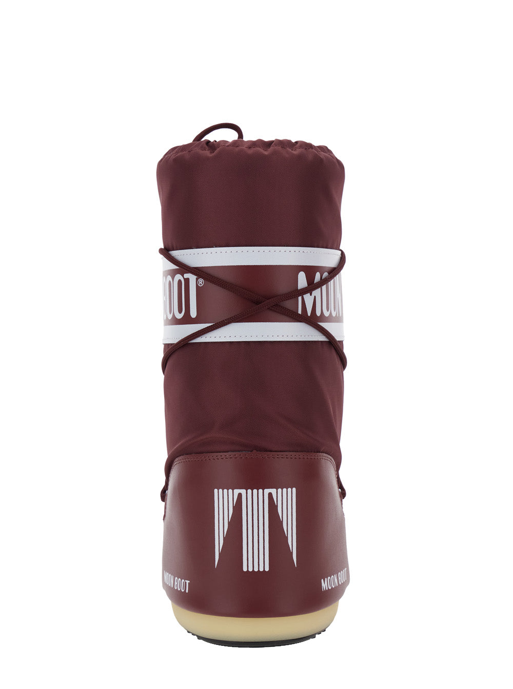 Moon Boot Women 'Icon' Bordeaux Snow Boots With Maxi Logo Print On The Side In Tech Fabric Woman MOON BOOT