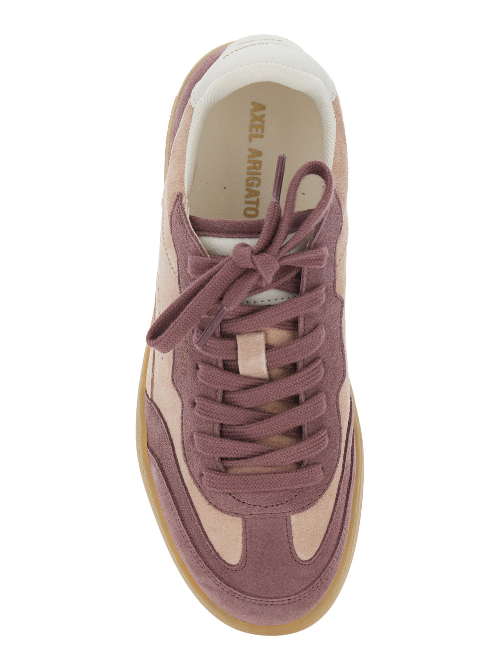 Axel Arigato Women 'Dice T-Toe' Pink Low Top Sneakers With Contrasting Heel With Logo Lettering In Suede Woman AXEL ARIGATO
