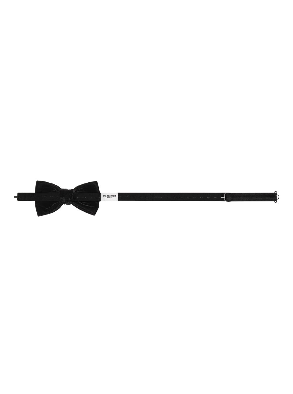 Saint Laurent Men Black Bowtie With Adjustable Clolsure In Velvet Man SAINT LAURENT