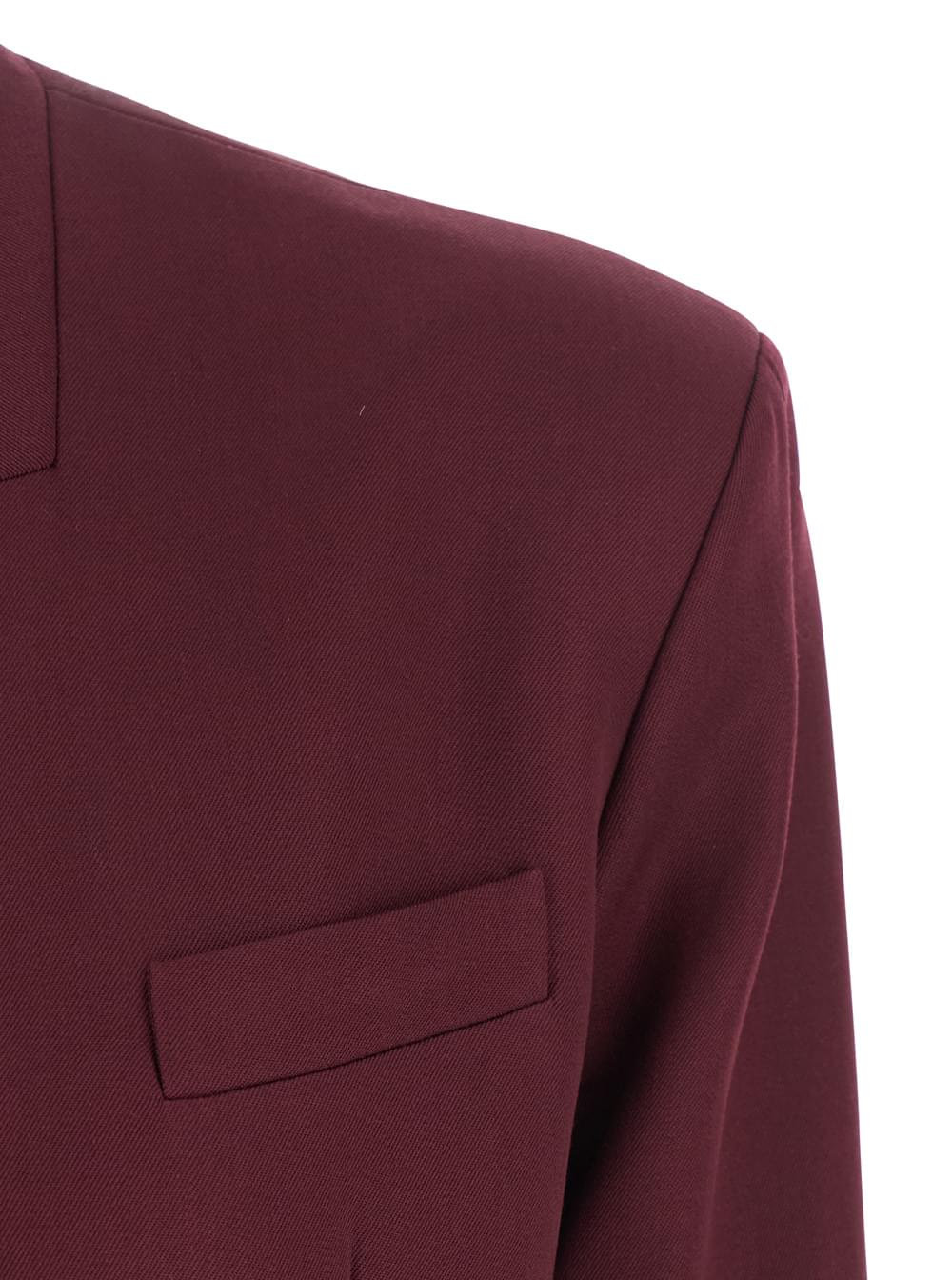 The Attico Women Bordeaux Jacket With Deep Neckline And Straps In Wool Woman THE ATTICO
