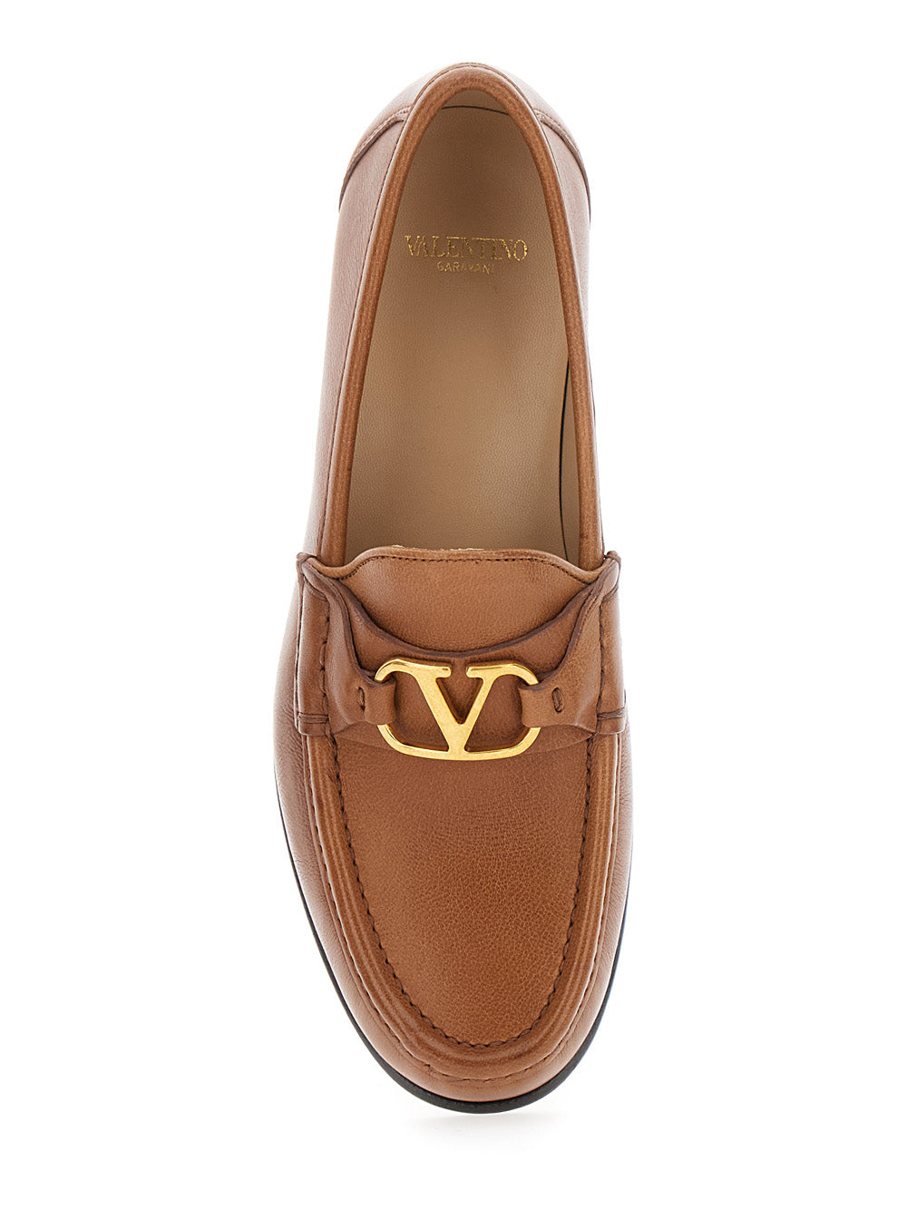 Valentino Garavani Women Beige Loafers With Vlogo Signature Detail In Leather Man VALENTINO GARAVANI