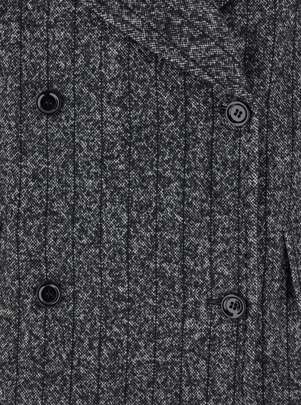Dolce & Gabbana Women Grey Double-Breasted Jacket With Notched Revers In Wool Blend Woman DOLCE & GABBANA