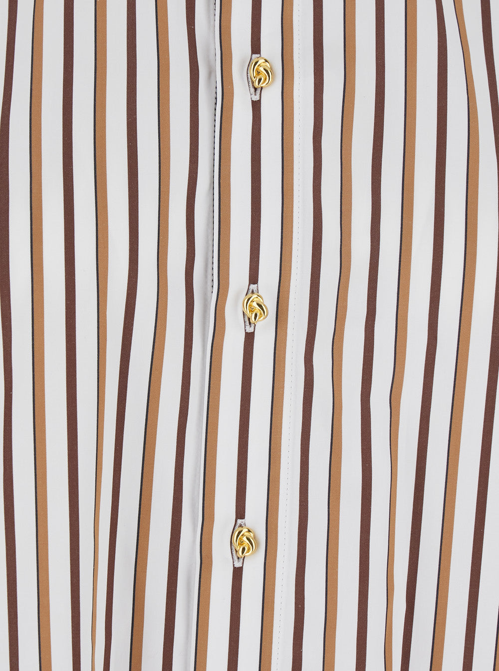 Bottega Veneta Women Multicolor Shirt With Classic Collar And All-Over Striped Motif In Cotton Woman