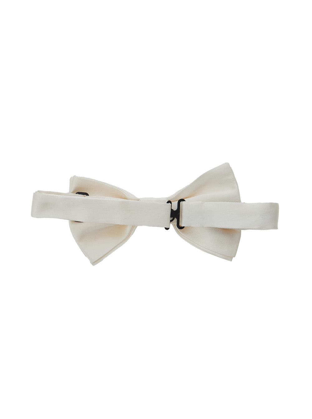 Dolce & Gabbana Men White Bowtie With Rear Hook Closure In Silk Man DOLCE & GABBANA