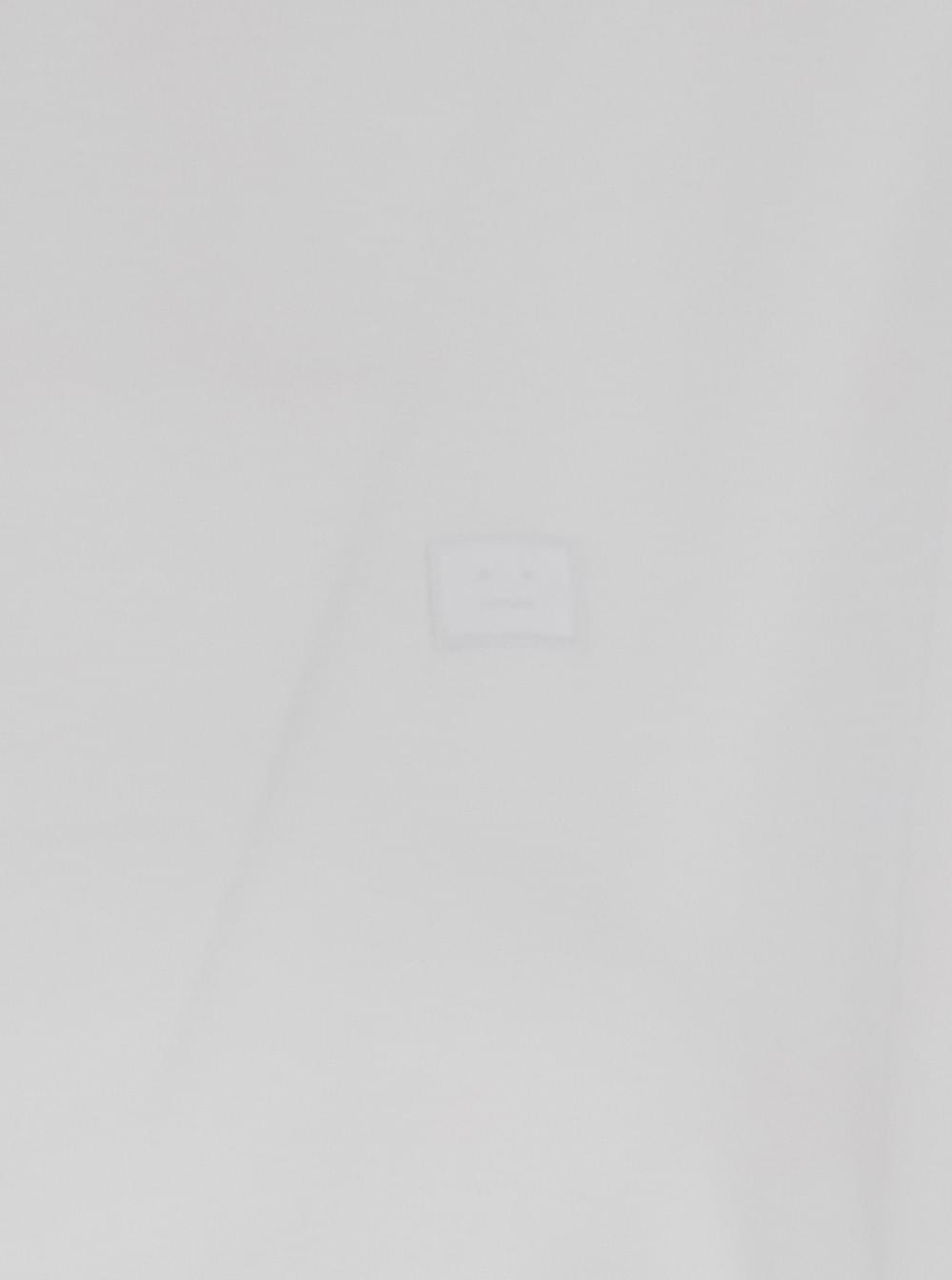 Acne Studios Women Acne Studios Women White Crewneck T-Shirt With Tonal Logo Patch On The Front In Cotton Woman ACNE STUDIOS