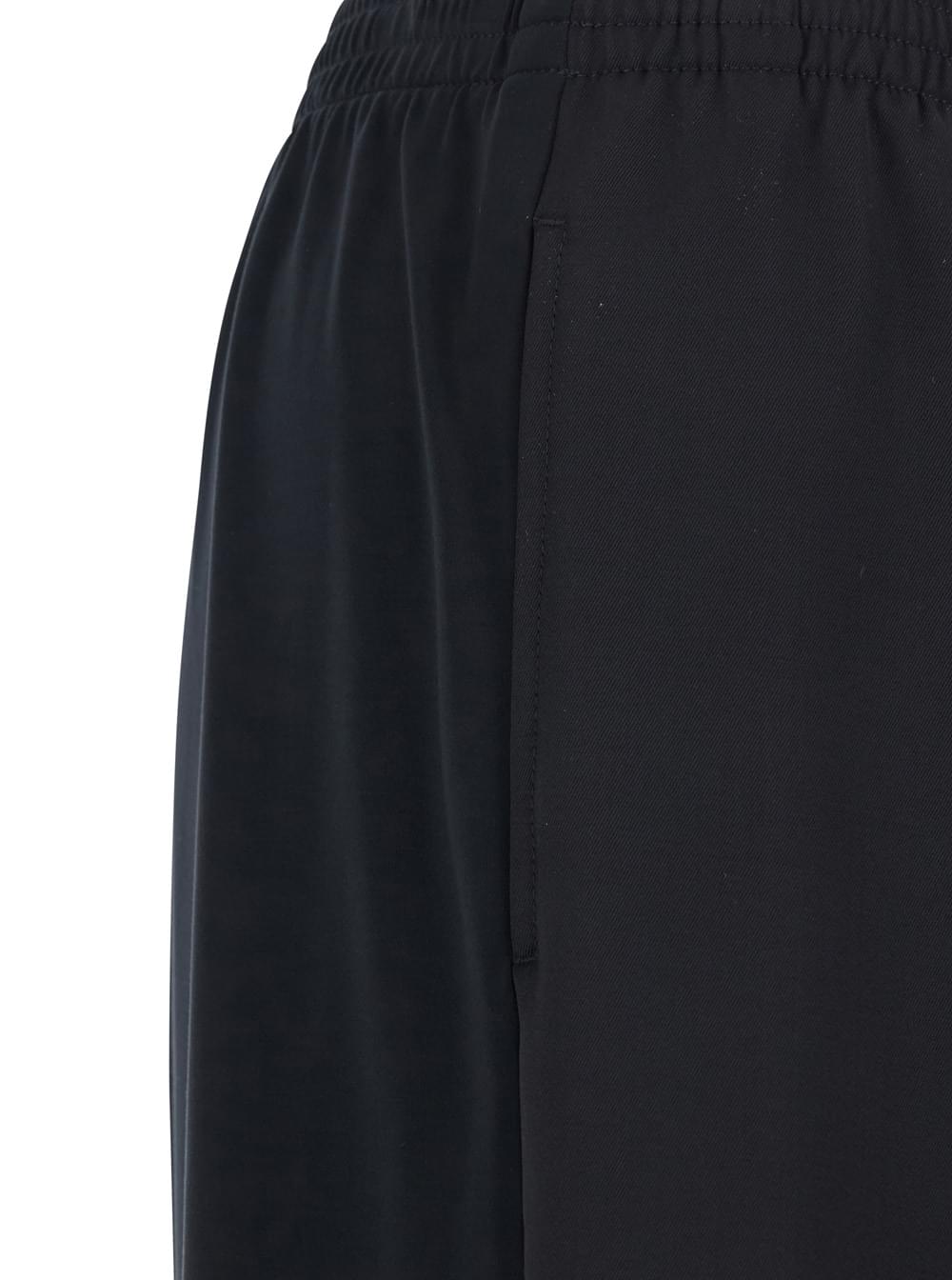Balenciaga Men Black Pants With Elastic Waist In Wool Man BALENCIAGA