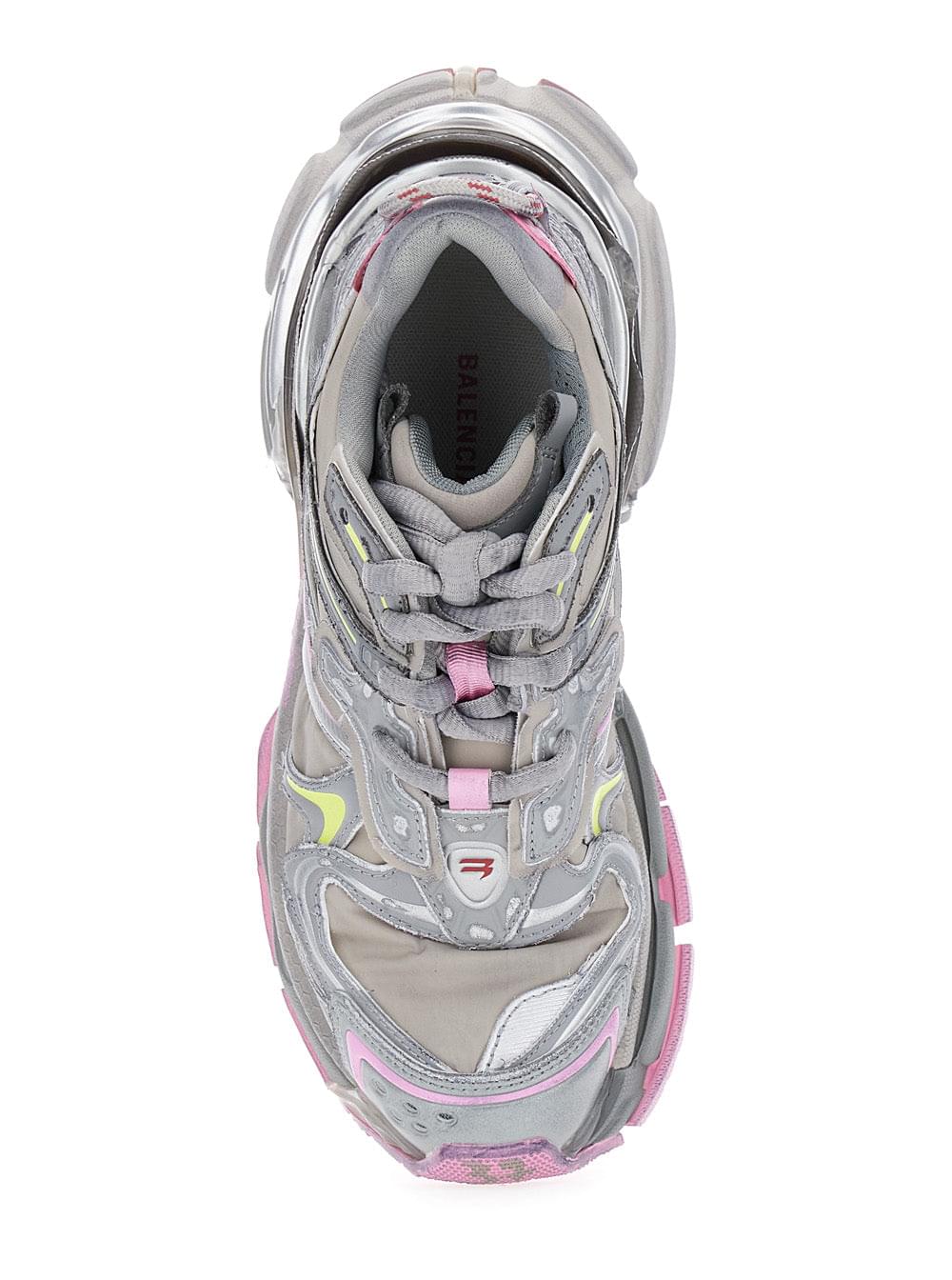 Balenciaga Women 'Runner 2' Beige Sneaker With Embossed Logo In Mesh And Nylon Woman BALENCIAGA