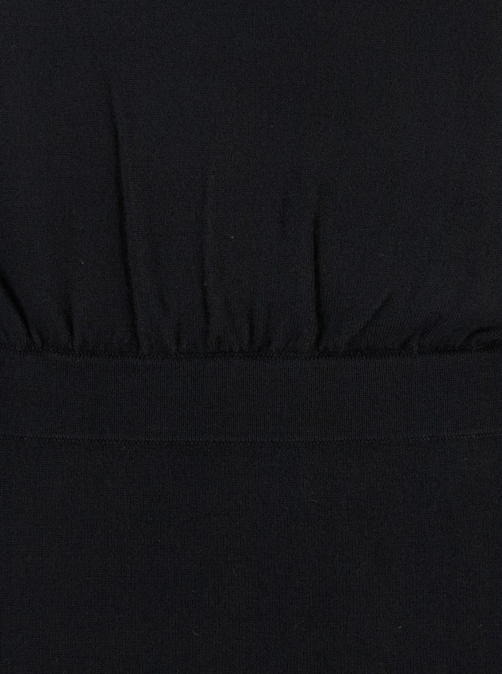 P.A.R.O.S.H. Women Black Round Neck Dress With Draped Waist In Wool Blend Woman P.A.R.O.S.H.