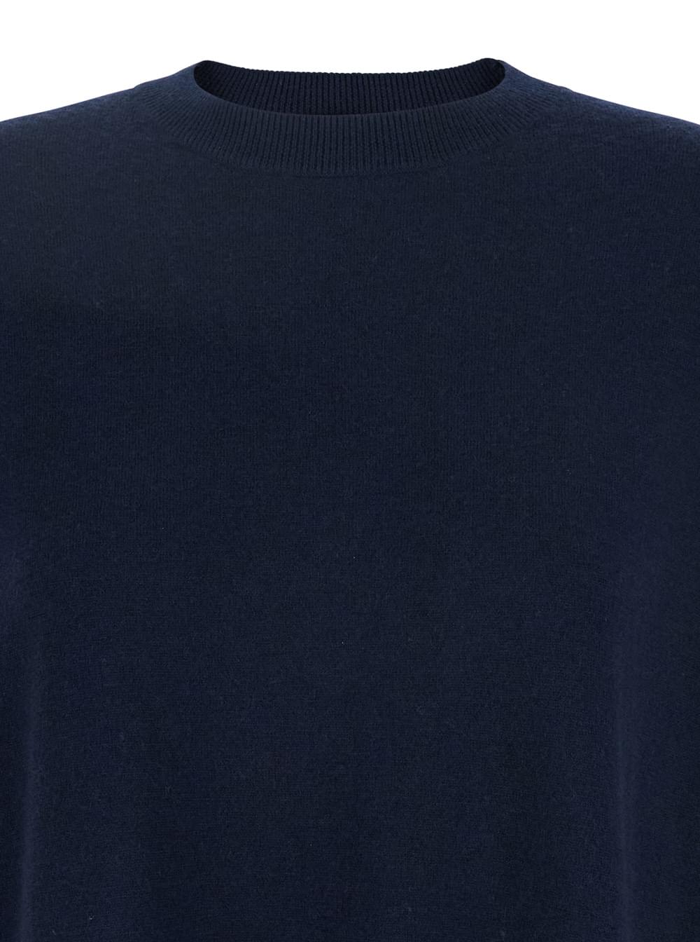 'S Maxmara Women 'Verona' Blue Sweater With Dropped Shoulders In Wool Woman S MAX MARA
