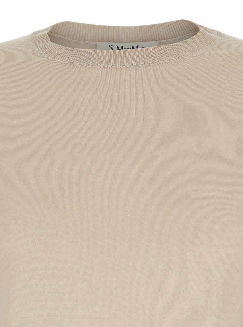 'S Maxmara Women 'Amici' Beige Sweater With Three-Quarter Sleeves In Virgin Wool Woman S MAX MARA