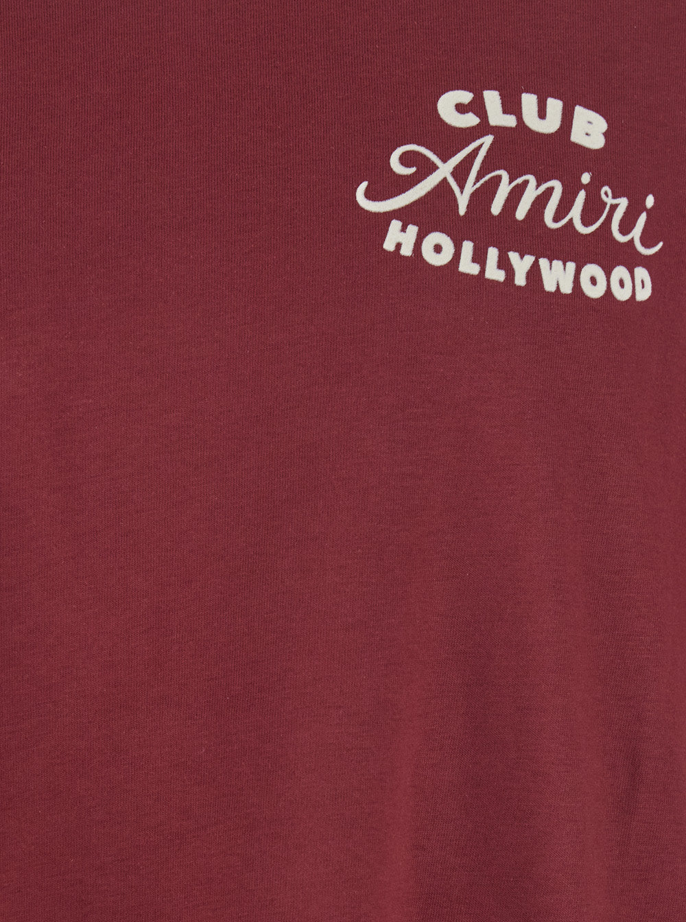 Amiri Men Bordeaux Crewneck T-Shirt With Logo Lettering On The Front And Maxi Logo Print On The Rear In Cotton Man AMIRI