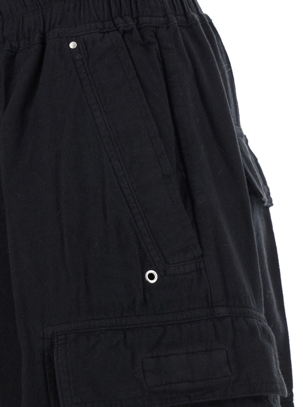 Drkshdw Men 'Cargo Belas' Black Cargo Pants With Drawstring Waist And Cargo Pockets In Cotton Man