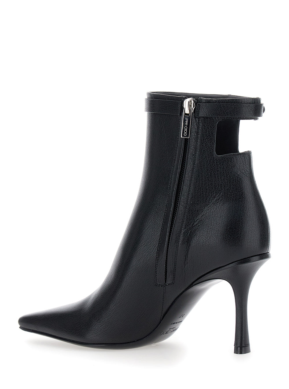 Jimmy Choo Women 'Camie' Black Ankle Boots With Knot Detail In Leather Woman JIMMY CHOO