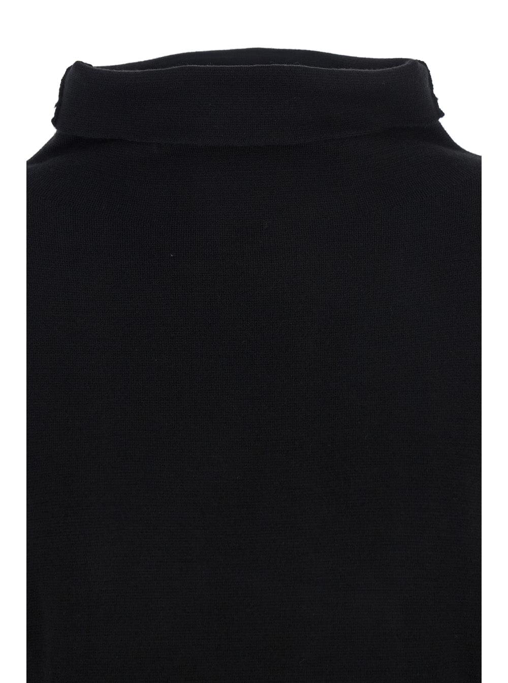 P.A.R.O.S.H. Women Black Turtleneck Midi Dress In Wool And Cashmere Woman P.A.R.O.S.H.