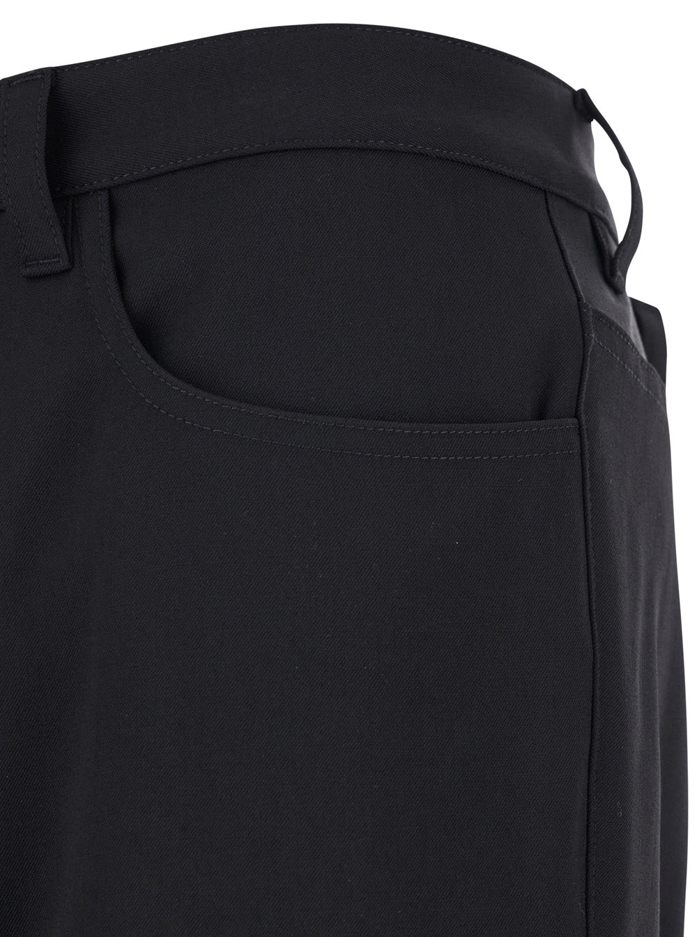 Balenciaga Men Black Tailored Trousers With Belt Loops In Wool Man BALENCIAGA