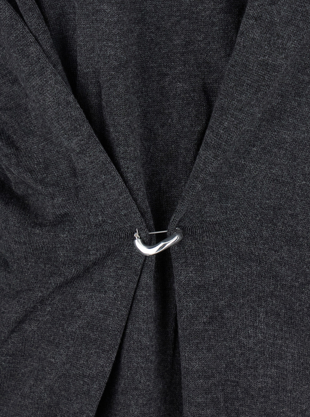 Isabel Marant Women Grey V-Neck Sweater With Ring Detail At The Waist In Fabric Woman ISABEL MARANT