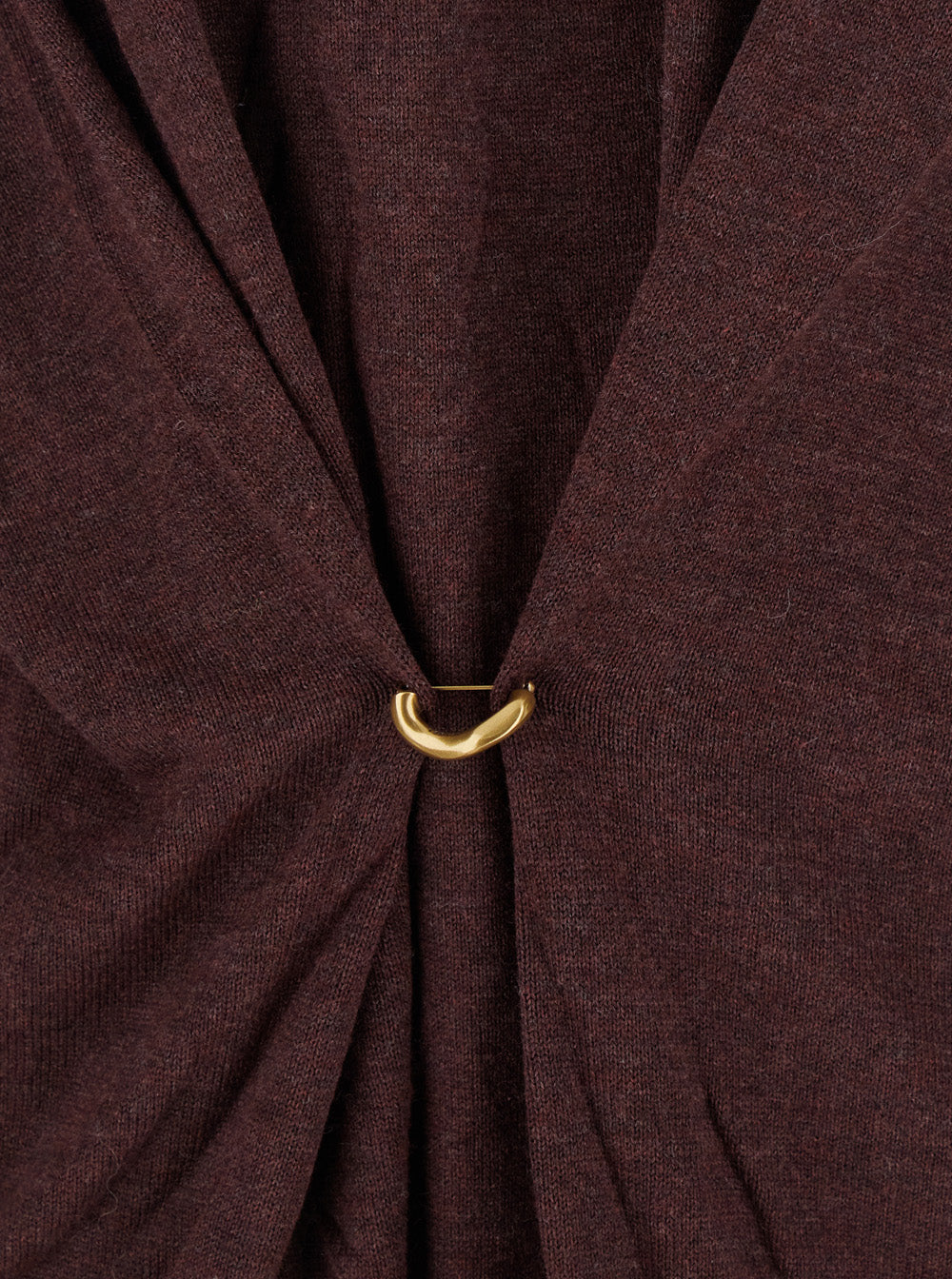 Isabel Marant Women Bordeaux V-Neck Sweater With Ring Detail At The Waist In Fabric Woman ISABEL MARANT