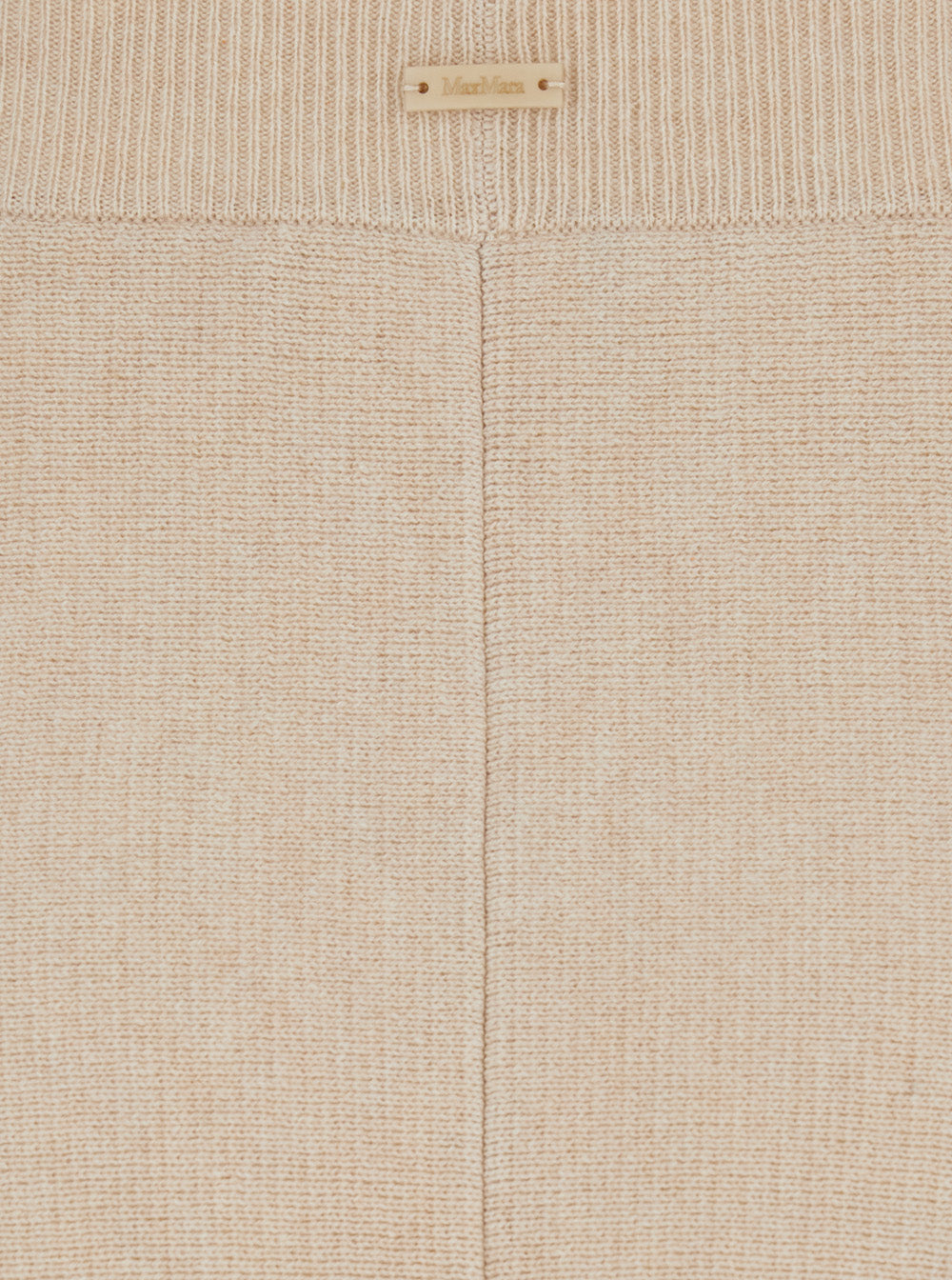 Max Mara Women 'Giberna' Beige Flared Skirt With Logo Patch On The Rear In Wool And Cashmere Woman