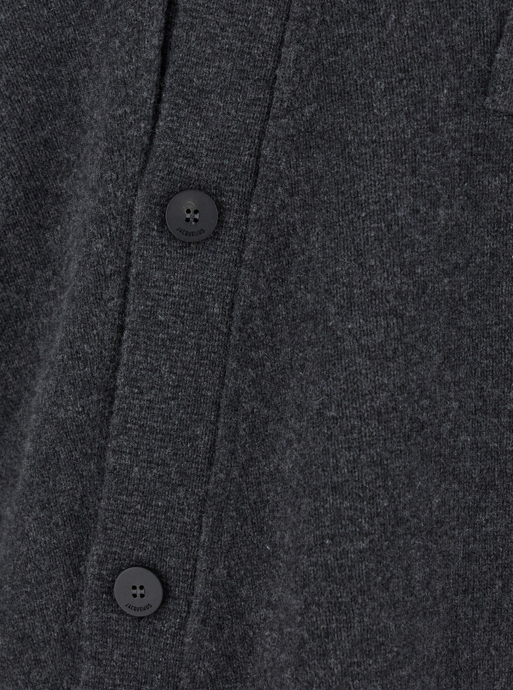 Jacquemus Men Grey Cardigan With Asymmetrical Design In Wool Man JACQUEMUS