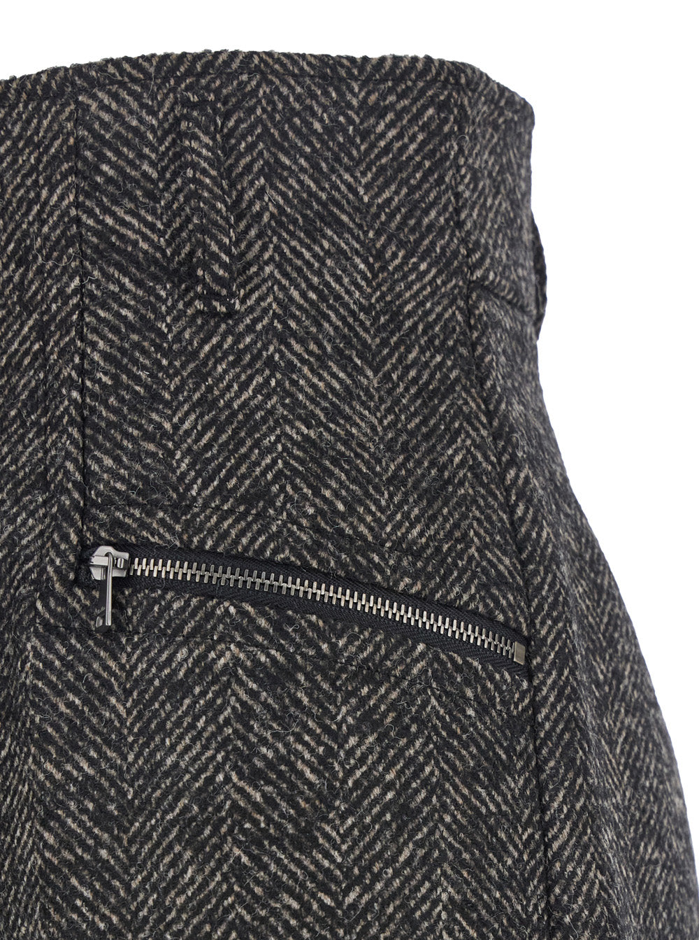 Max Mara Women Brown Shorts With Belt Loops And Button Closure In Virgin Wool Blend Woman