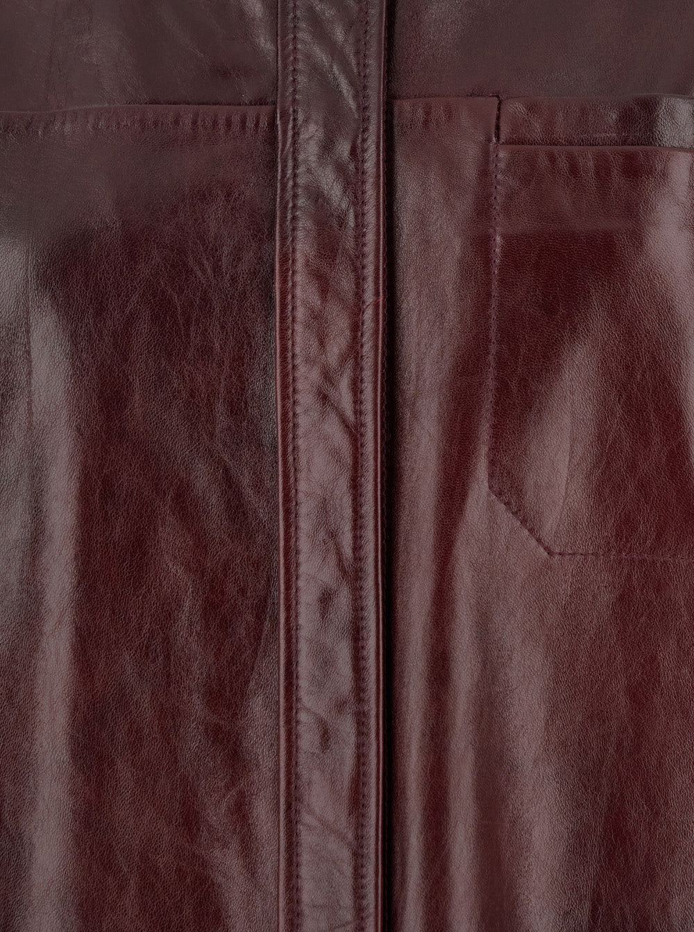Sportmax Women 'Borel' Bordeaux Jacket With Classic Collar And Front Button Closure In Leather Woman SPORTMAX