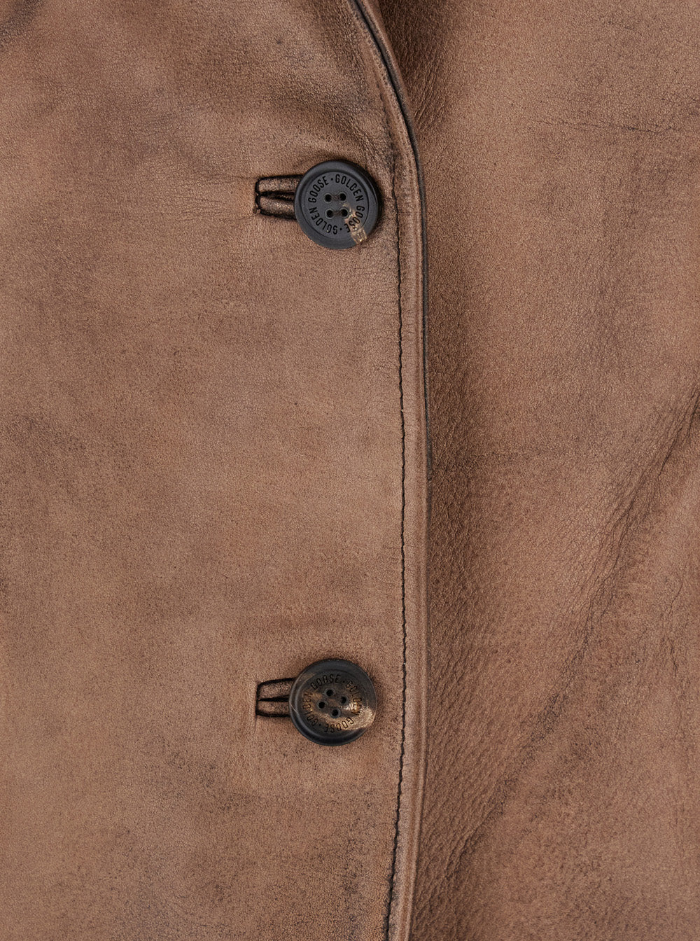 Golden Goose Women Brown Single-Breasted Jacket With Classic Lapels In Leather Woman GOLDEN GOOSE