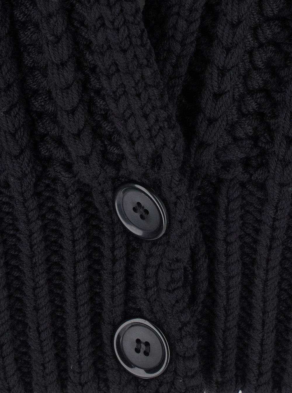 Dolce & Gabbana Women Black Cardigan With Wide Neckline On The Front In Virgin Wool Woman DOLCE & GABBANA