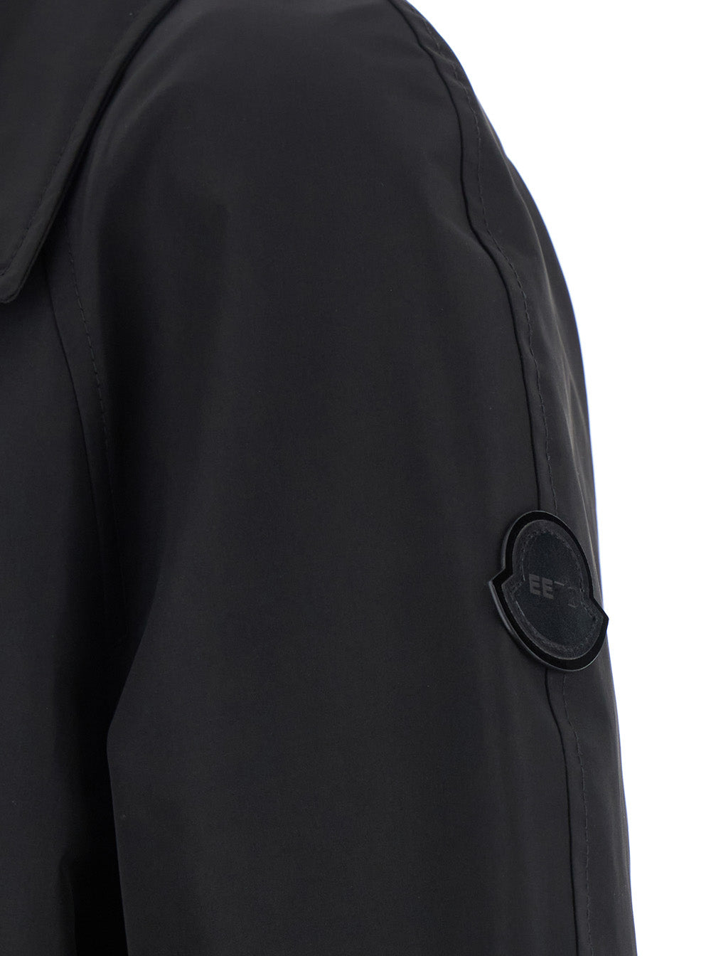 Moncler Genius Women 'Zake' Black Coat With Wide Classic Lapels And Removable Belt In Tech Fabric Woman MONCLER GENIUS