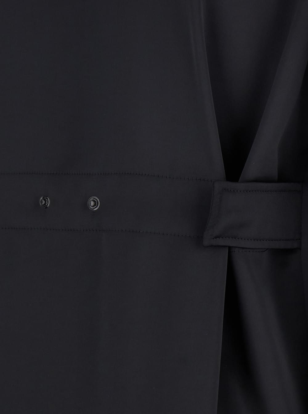 Moncler Genius Women Black Shirt With Classic Collar And Logo Patch On The Chest In Tech Fabric Woman MONCLER GENIUS