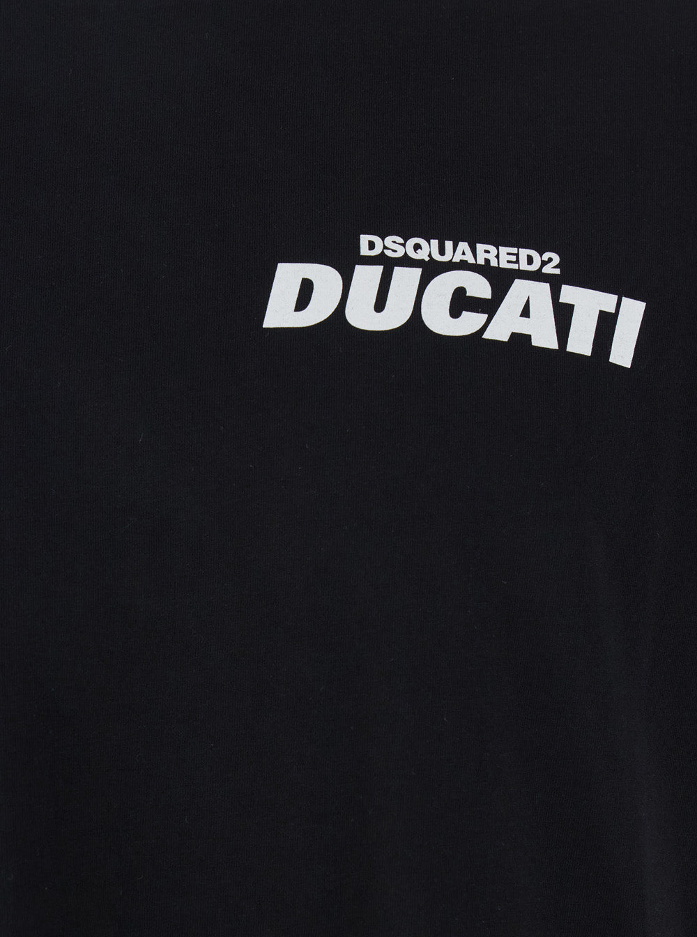 Dsquared2 Men 'Ducati X D2' Black T-Shirt With Logo On The Front In Cotton Man DSQUARED2