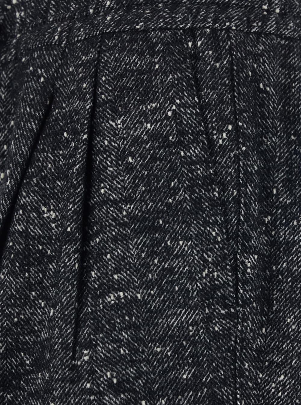 Dolce & Gabbana Men Dark Grey Trousers With Elasticated Waist With Drawstring In Wool Blend Man DOLCE & GABBANA