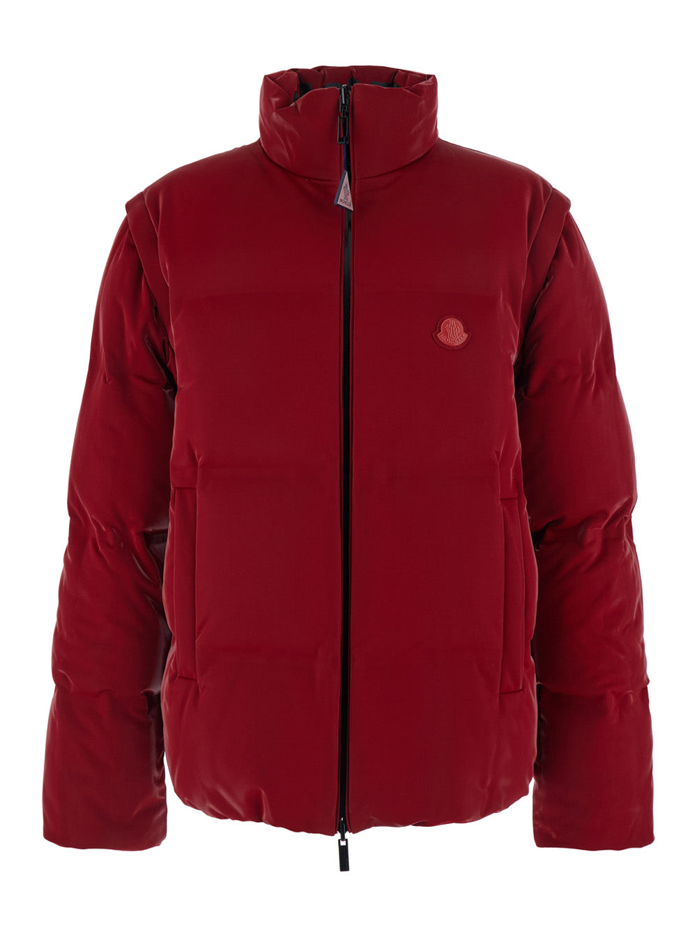 Moncler Genius Men 'Throttle' Blue Reversible Down Jacket With Removable Sleeves And Logo Patch On The Front In Tech Fabric Stretch Man MONCLER GENIUS