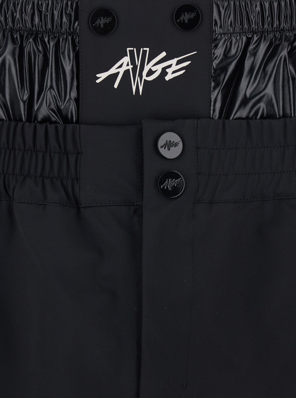 Moncler Genius Men Black Bermuda Pants With Elastic Waist And Logo Patch On Front And Rear In Tech Fabric Man MONCLER GENIUS