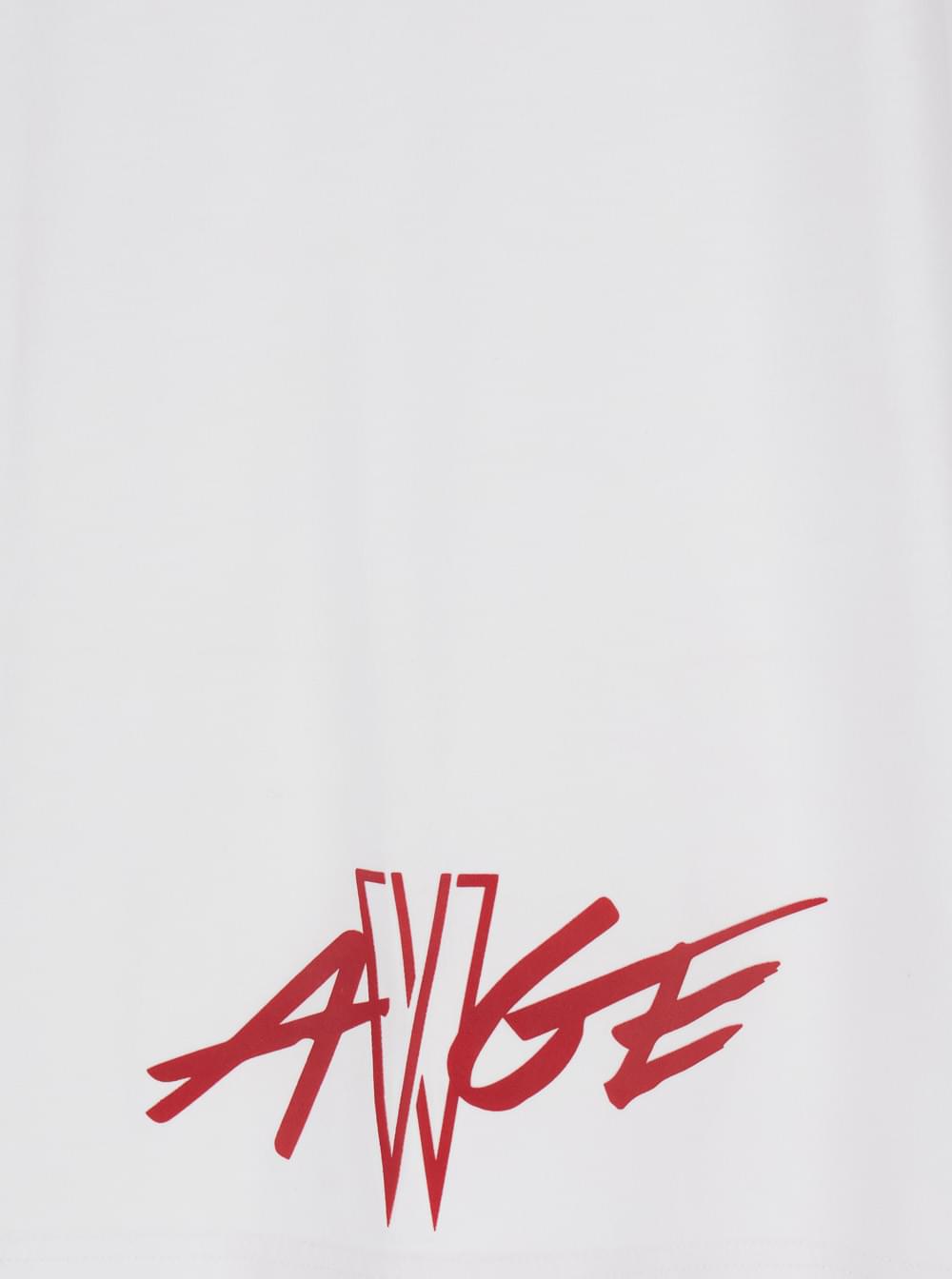 Moncler Genius Men Red Crewneck T-Shirt With Quilted Effect Graphic Print On The Front And Logo Lettering On The Rear In Cotton Man MONCLER GENIUS