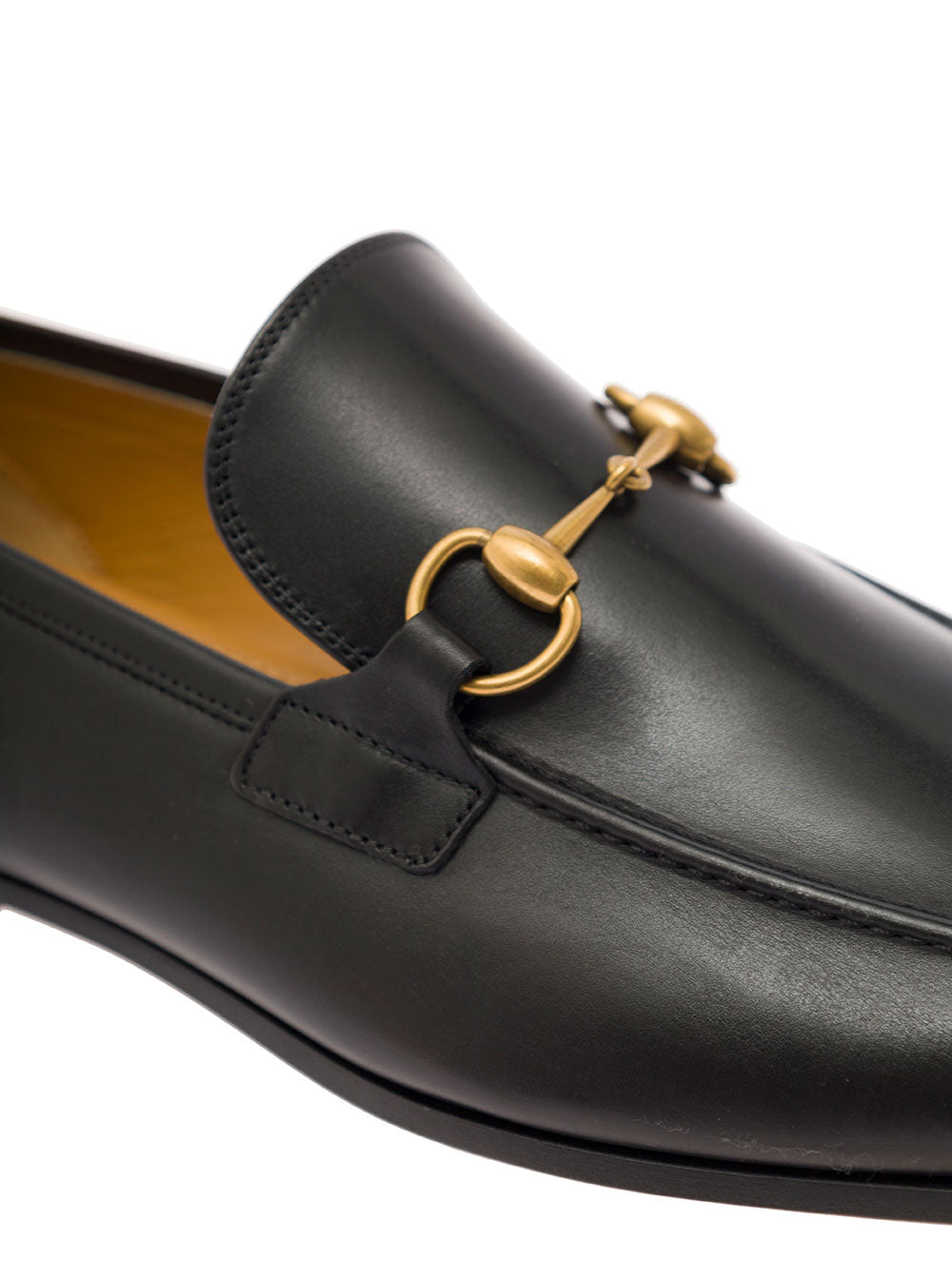Gucci Men Loafer 'Jordaan' With Leather Clamp Detail Black Men GUCCI