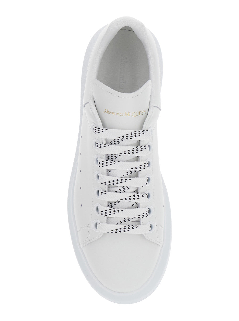 Alexander Mcqueen Women Low Top Sneakers 'Bianca' With Logo Lettering On Tongue And Heel In White Leather For Women ALEXANDER MCQUEEN