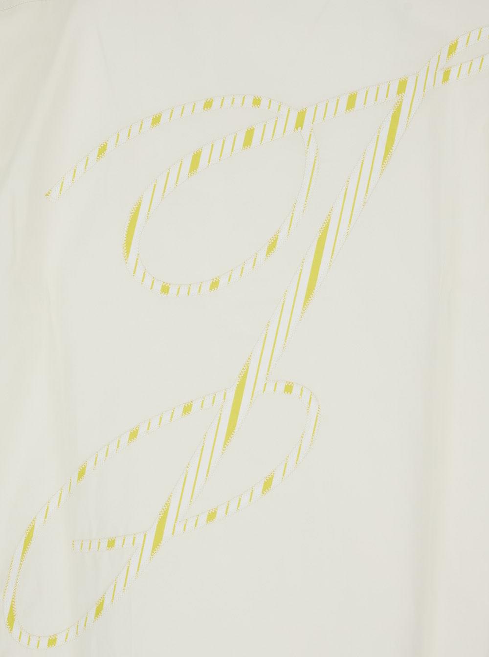 Jacquemus Men 'Henri' White Shirt With Maxi J Logo On The Back In Cotton Man JACQUEMUS